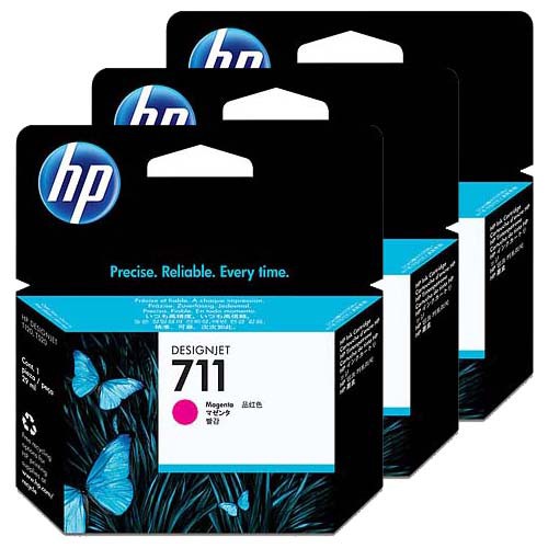 Pack 3 Cartuchos Hp 711 Magenta Original